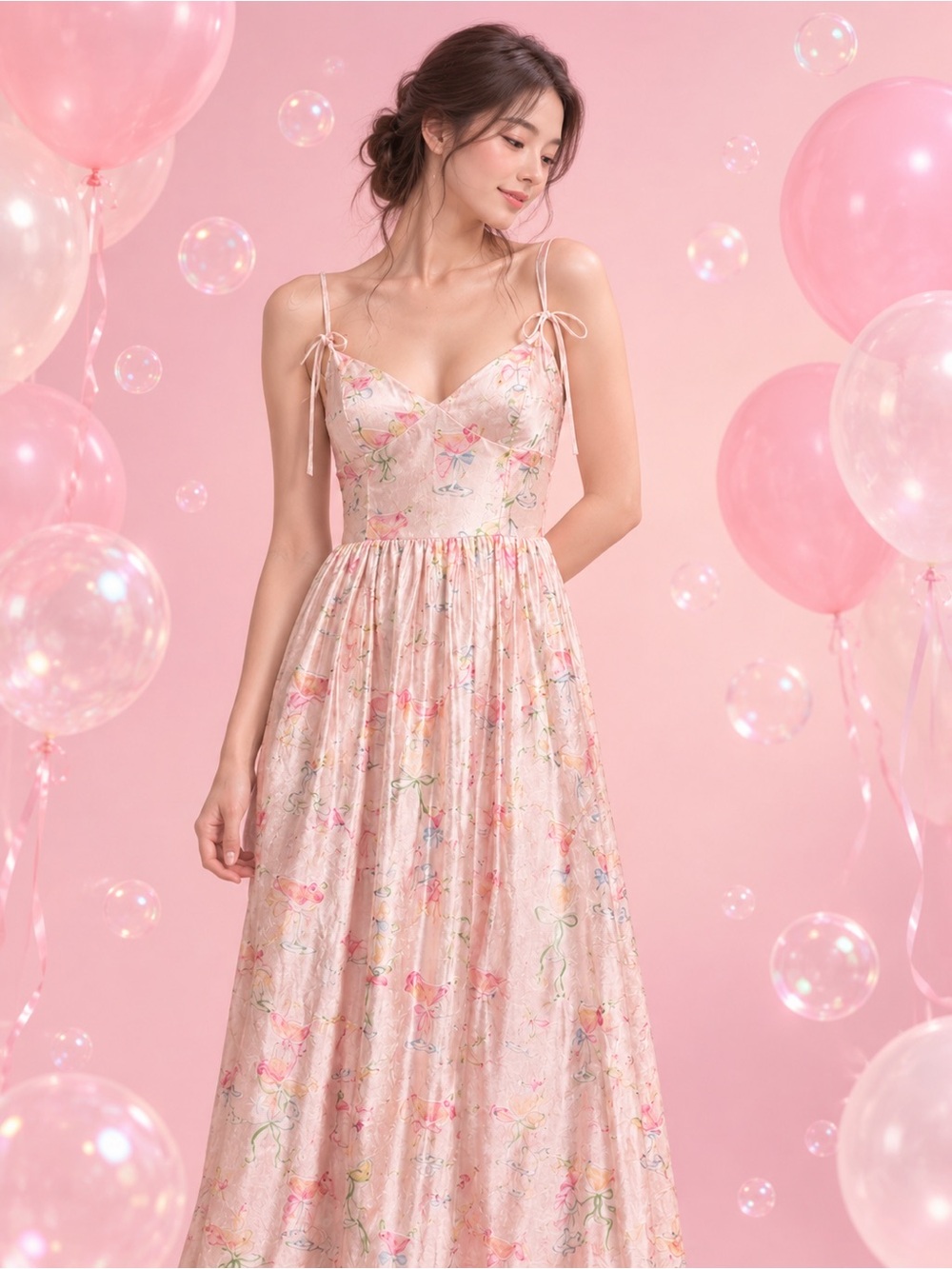 En Saison x Anthea Jacklin NWT COCKTAIL Print Dress, M romantic feminine, flirty - Picture 1 of 5